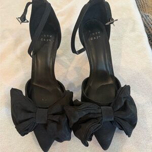A New Day Women's Elegant Black Heels with Bow